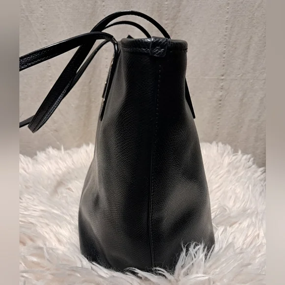 COACH City Zip Leather Tote Bag 16" X 8" - Picture 5 of 8